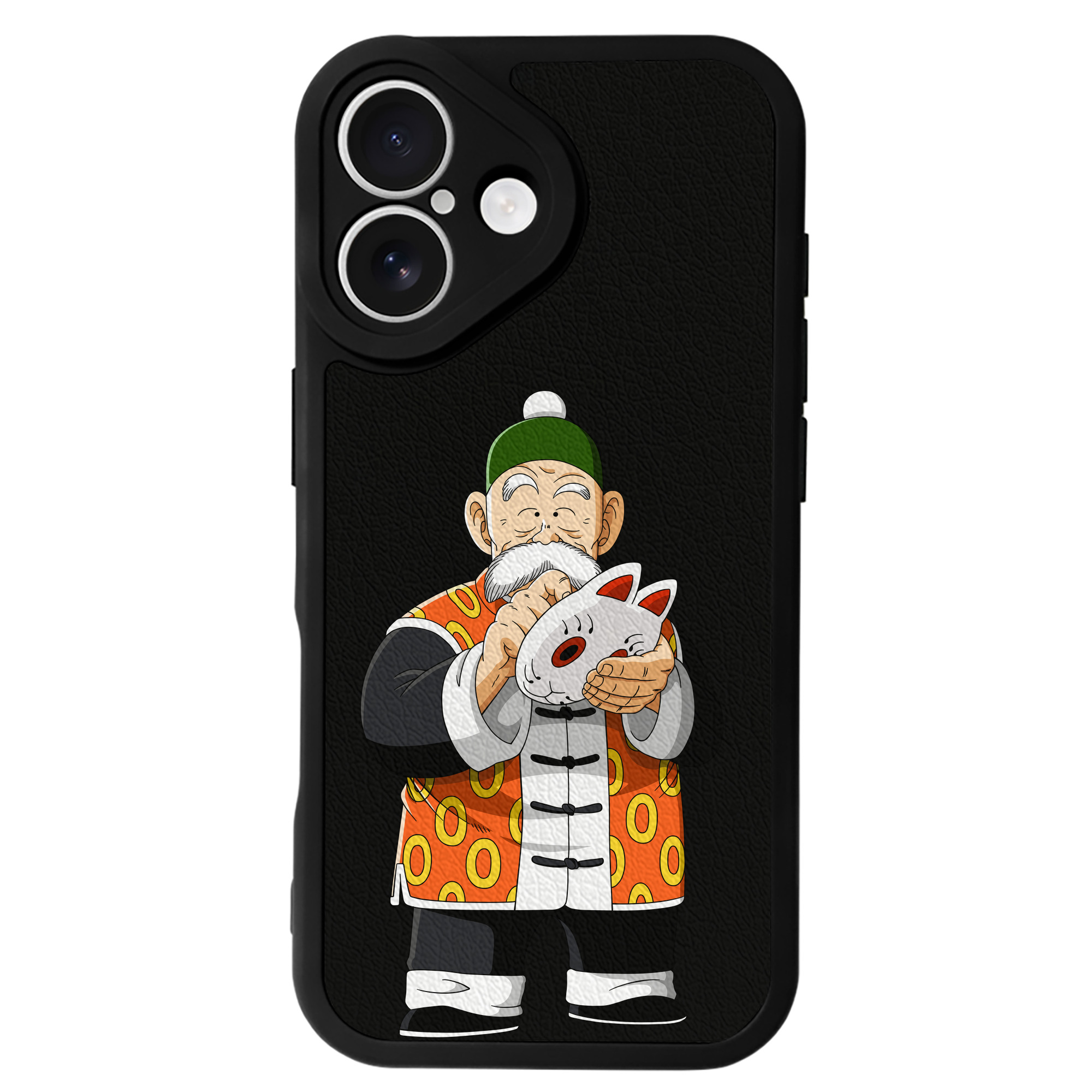 （画像用） ドラゴンボール 亀仙人（かめせんにん） DRAGON BALL Master Roshi Kame Sennin 【iPhone 16シリーズ対応】シリコンスマホケース（レザー調） 材質：シリコン